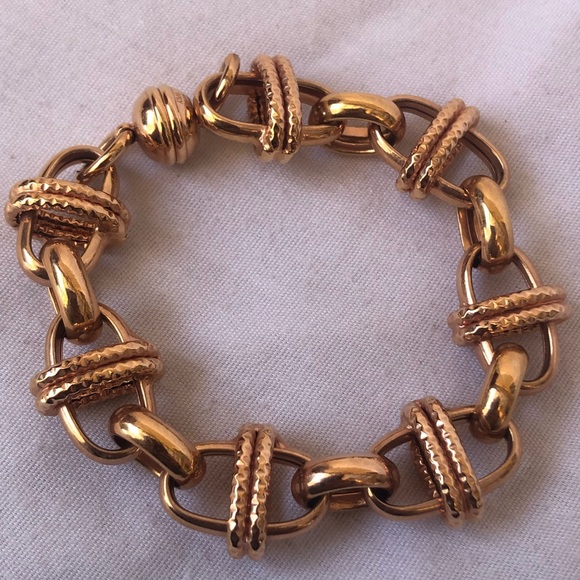 Bronze Milor Jewelry Signed Bronze Milor Rose Color